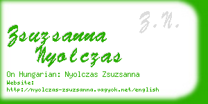 zsuzsanna nyolczas business card